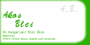 akos blei business card